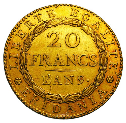 Italy - Subalpine Republic - 20 gold Francs Marengo - An 9 Turin - Picture 2 of 2