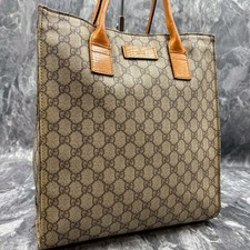 GUCCI 91249.200047 GG Canvas Tote Shoulder Bag Beige Orange Logo from Japan