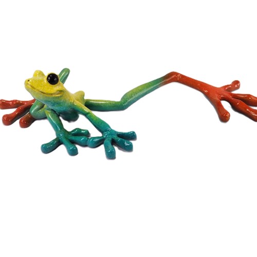 Escultura de rana de montaje en pared Kitty's Critters Pedro 10" x 16" - Imagen 1 de 10