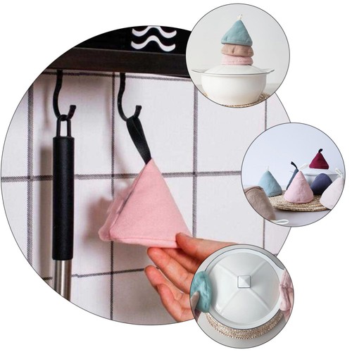 2 Pcs Pot Cap Heat Insulation Pad Handle Holder Anti-scalding Triangle - Bild 10 von 12
