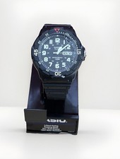 Casio Watch Men 43mm Black Day Date 5125 MRW-200H Rotating Bezel New Battery 10"