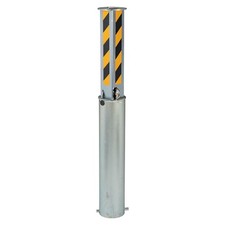 Telescopic Driveway Security Post - Parking Bollards Post Stainless Steel Yellow