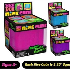 NeeDoh Nice Cube - Sensory Squishy Fidget Toy, Stress Relief, Assorted Colours
