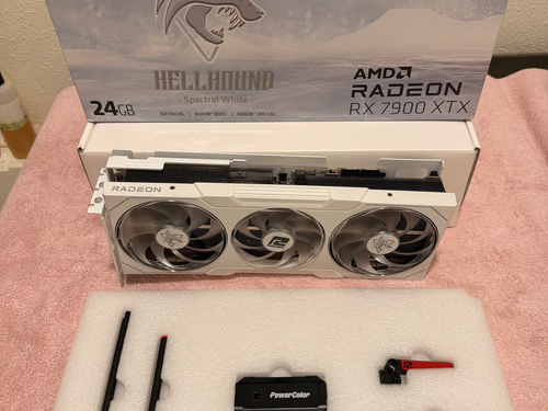 PowerColor AMD Radeon RX 7900 XTX Hellhound Spectral White Overclocked ...