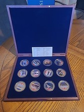 Windsor Mint British Military Aircraft Gold Plated Proof Coin Set 12 x 32g Boxed
