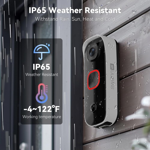 Buddy4K UHD Wireless Video Doorbell & Chime | No Monthly Fee | Ultra-Wide 165... - Picture 6 of 7