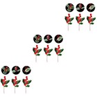  3 PCS Künstliche Beeren Rote Beerenzweige Weihnachtsbaum -Anhänger