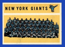 1960 Topps Football #82 New York Giants Team Card Checklist EX/EX+