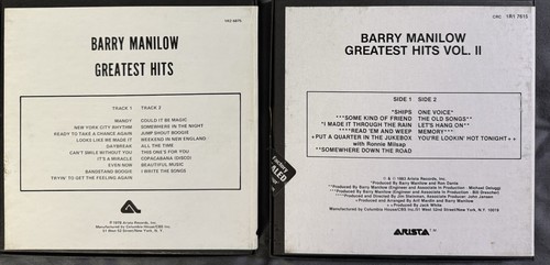 Barry Manilow Greatest Hits Vol 1 & 2 Reel To Reel 4 Track 3 3/4 IPS Arista - Picture 3 of 7