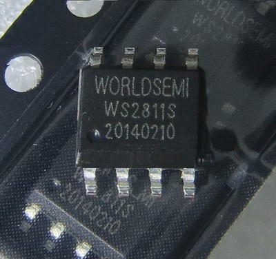100Pcs/lot Driver Worldsemi WS2811S SOP8 Signal line 256 Gray level 3 Channel