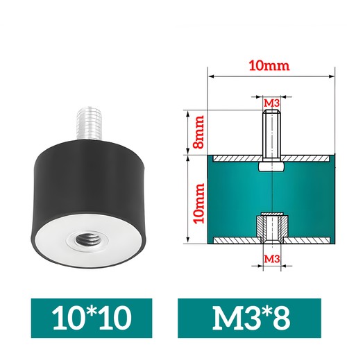 Gummipuffer Typ B Silentblock Schwingungsdämpfer Gummi-Metall-Puffer M3 bis M20 - Bild 8 von 95