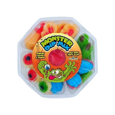 Monster Dip Mix 240g   Halloween Fruchtgummis in Grusel-Formen mit Dip-Gel