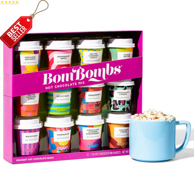 Hot Chocolate Mix Gift Set 12 Pack Rocky Road Cookies Butter Pumpkin Pie - US