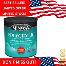 Crystal Clear Polycrylic Satin Finish - 1 Quart Protective Coating for Woodwork