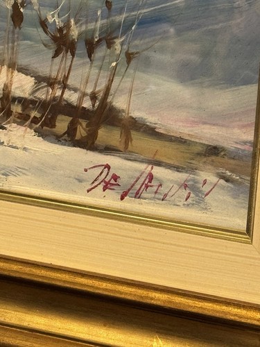 vintage gemälde gerahmt landschaft - Bild 13 von 24