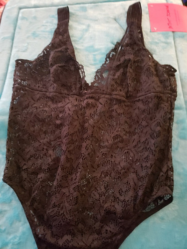 VICTORIA'S SECRET HIGH CUT CHEEKY BLACK LACE BODYSUIT TEDDY SIZE LARGE EUC - Picture 3 of 6