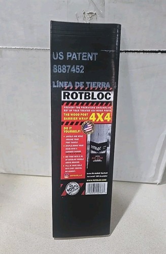 NEU 10 ROTBLOC 4X4 STRAPAZIERFÄHIGE PFOSTENFOLIE VERHINDERT VERROTTUNG IN HOLZPFOSTEN HERGESTELLT IN USA - Bild 2 von 11