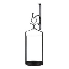 Romantic Metal Wall Sconce Candle Holder, 5x5.625x16, Hanging Hurricane