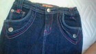Apple Bottoms Vtg Denim Capris Girls Size 6X Elastic 21"Waist Fancy Pockets Y2K — photo 4