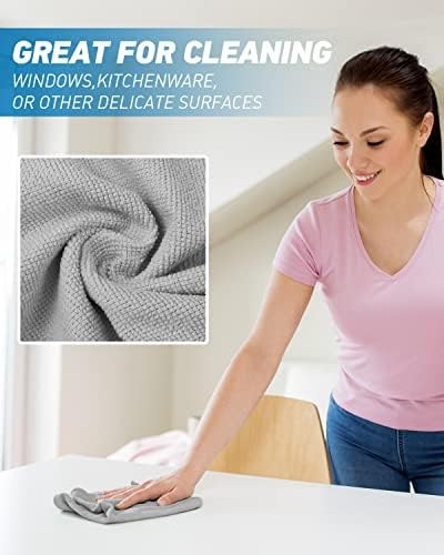50-Piece Microfiber Cleaning Cloths, 13 x 13 in, Ultra Soft, Lint Free, Reusable - Picture 2 of 6