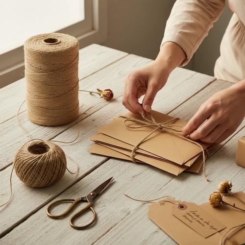 Jute Twine String Thread Ribbon Craft Gift Wrap Brown Christmas Packing Natural - Picture 2 of 17