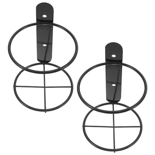 2Pcs Wall Mounted Wine Holder for Kitchen Bar Black Iron Rack - Bild 5 von 12