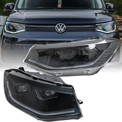 Voll LED Scheinwerfer Set dynamisch Tagfahrlicht Schwarz für VW Caddy SB ab 2020 - Bild 1 von 4
