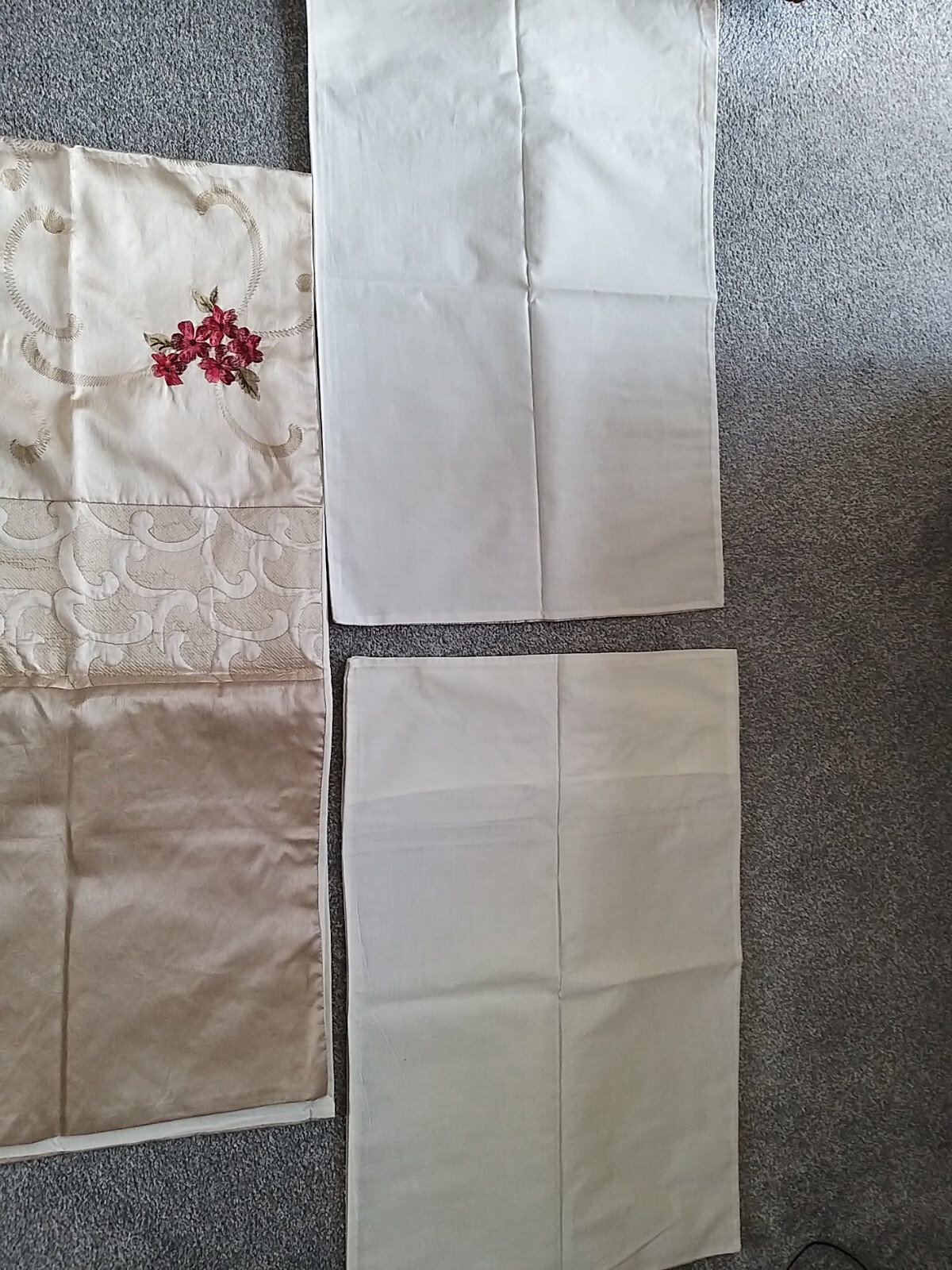 Dunelm Juliet Double Duvet Cover And Pillowcases Set Gold Faux Silk