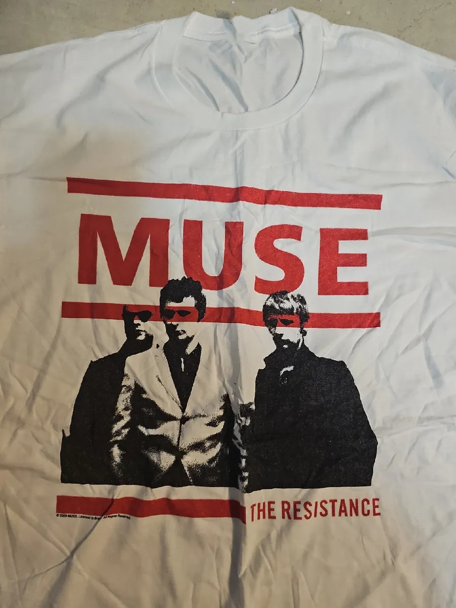 Vtg Muse Band The Resistance Cotton White S-5XL Unisex T Shi