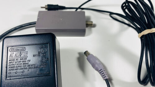 Super Nintendo SNES SNS-002 ORIGINAL AC Adapter Power Supply & NES-003 RF Switch - Picture 2 of 6