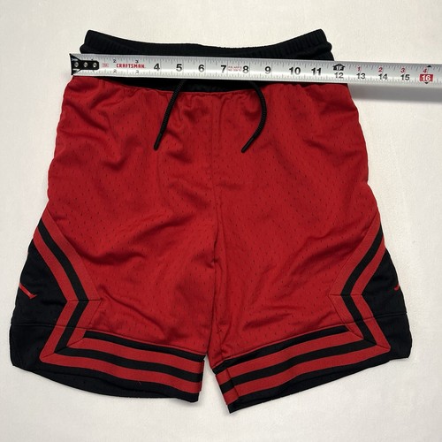 Air Jordan Dri-Fit Jersey Shorts Jumpman Red Diamond Stripe Pattern Youth M - Picture 5 of 6