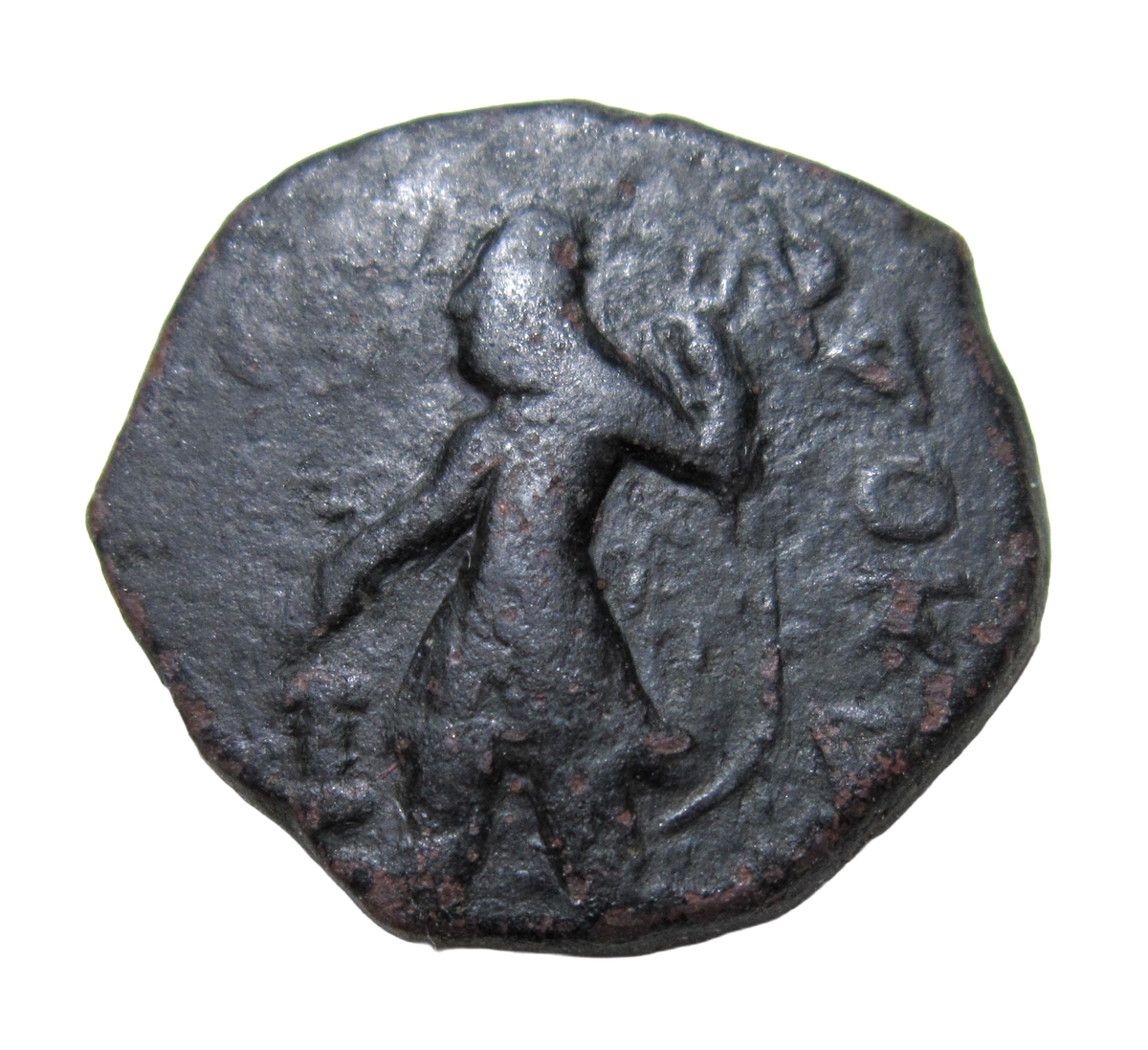 KUSHAN EMPIRE. BRONZE TETRADRACHM. KANISHKA I, CIRCA 127-151 AD