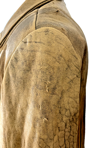 Rogue Leather by Reilly Olmes brauner Mantel Vintage Damen M distressed/thrashed - Bild 14 von 17
