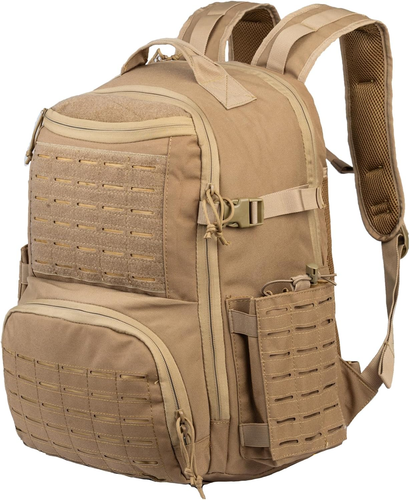 Large 3 Day Molle Assault Pack Military Tactical Army Backpack Bug Out Bag Tan - Picture 10 of 12