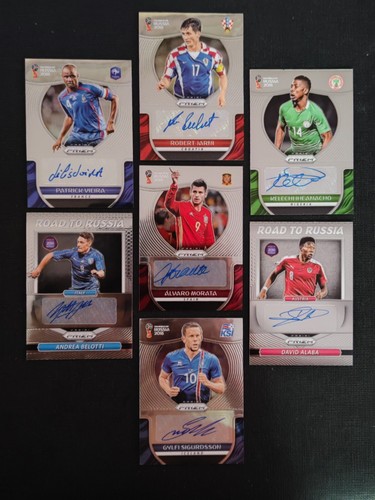Prizm World Cup 2018 Vieira Morata Belotti Alaba Sigurdsson Jarni Lot X7 Auto - Picture 1 of 2