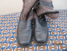 Josef Seibel Boots Uk 7 Eu 40 Black Army Green  Fur Lining Worn