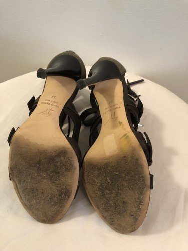 Giuseppe Zanotti heels Gladiator Back Zip leather And Canvas - Picture 5 of 7