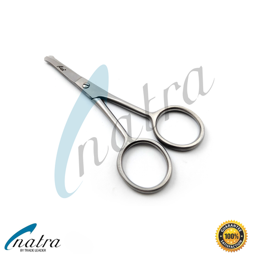 2x Bartschere Ohrenhaarschere Nasenhaarschere Haar Schere Mikroverzahnt 9,5 cm - Bild 4 von 5