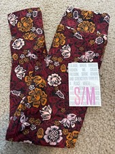 LuLaRoe kids S/M Geometric floral print New leggings 2-8 NWT Small Medium