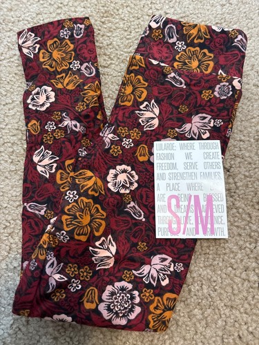 LuLaRoe kids S/M Geometric floral print New leggings 2-8 NWT Small Medium - Picture 1 of 2