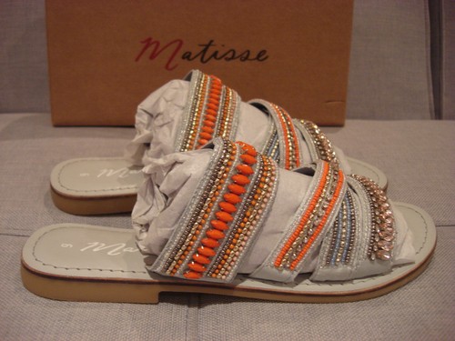 MATISSE KORBIN EMBELLISHED GREY SLIDE SANDALS SIZE 7 SHOES - BRAND NEW - Picture 4 of 11