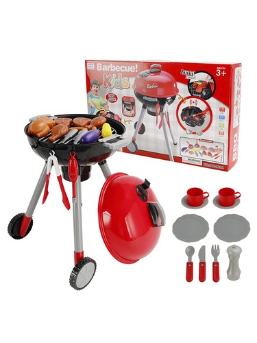 BBQ Grill Kitchen Cooking Interactive Sizzle Light Pretend Food Toys For Kid - Picture 11 of 14
