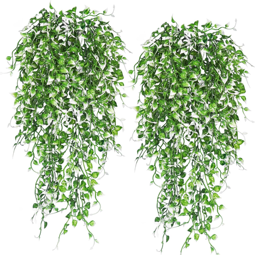 4PCS Artificial Hanging Plants 33Inch Fake Hanging Plant Faux Ivy Leaves Greener - Picture 9 of 12