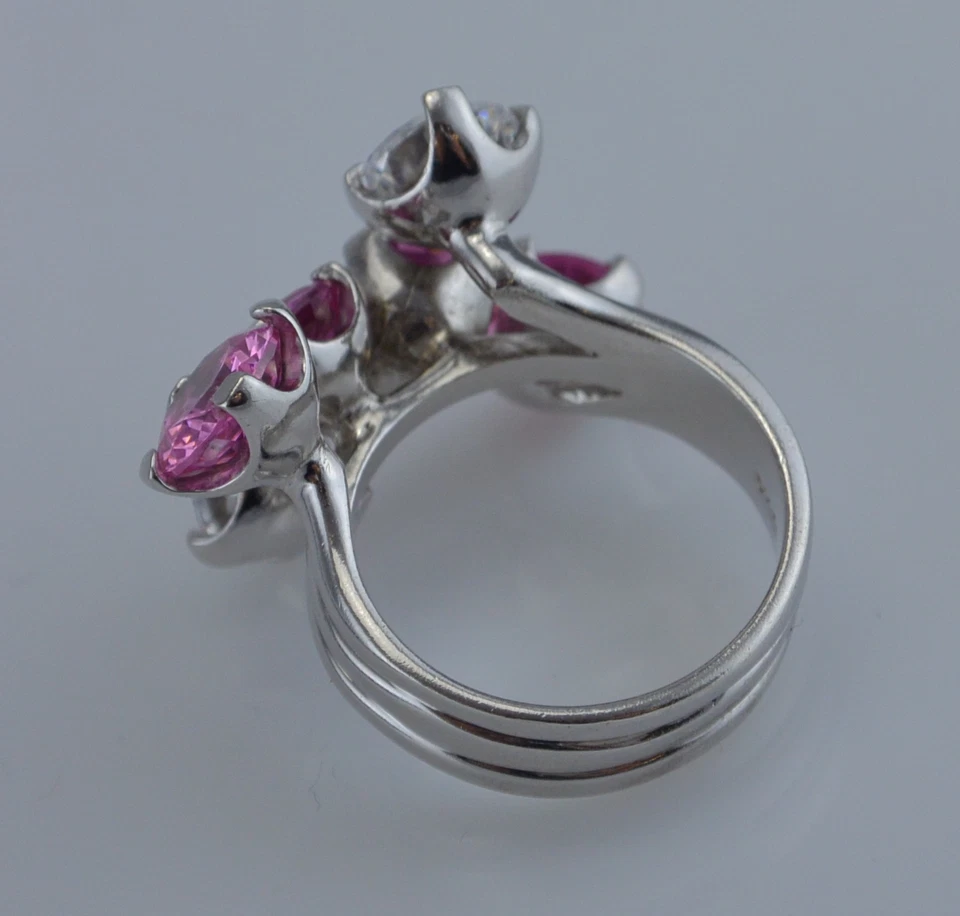 Damenring mit  Zirkonia & Turmalin  925er Silber (60 (19,1 mm Ø) - Bild 4 von 4