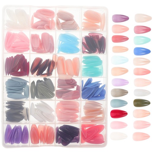 Nail Set Fake Short Nails Pack Fingernails Artificial Decoration - Picture 5 of 12