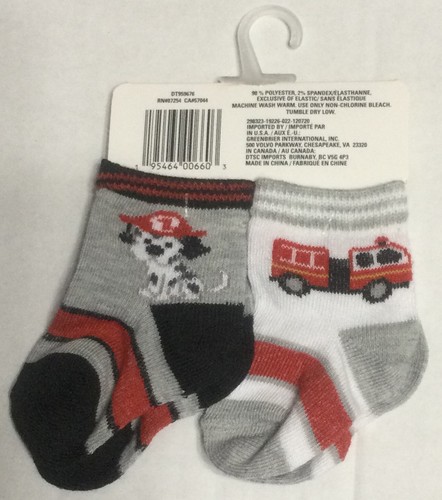 Baby Novelty Socks 6-12 Months Fire Truck Dalmatian Dog Shower Gift NEW #14 - Picture 2 of 2