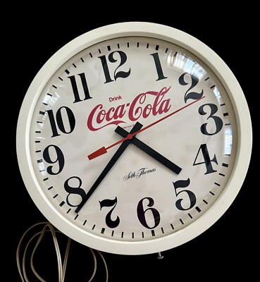Coca-Cola レトロ掛け時計 コカ・コーラ レトロ 壁掛け時計 ネオン管時計 動作確認済み