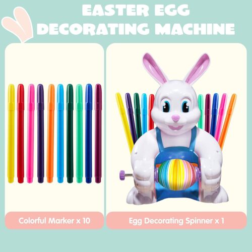 Motorized Easter Egg Decorator Kit Battery Driven Busy Bunny Egg Spinner Whirler - Picture 5 of 9
