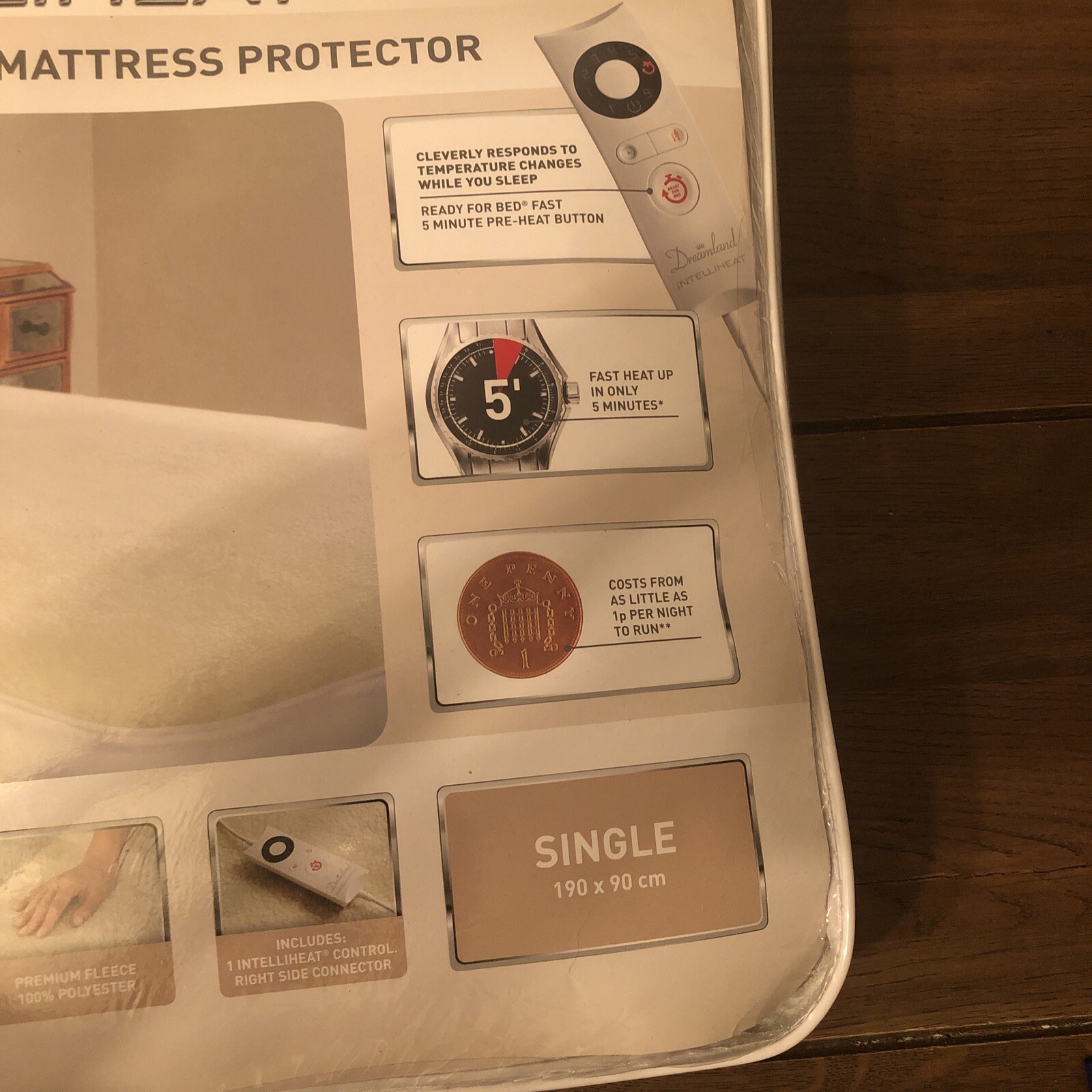 dreamland intelliheat premium fleece heated mattress protector single 190x 90 Cm Popularne i wysoko oceniane
