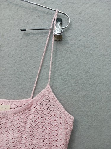 L.A. Hearts Women's Camisole M Pink Cotton Crochet Knit Casual NWT - Picture 11 of 14